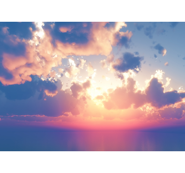 Fotomural cielo paisaje de nubes al atardecer - TenVinilo