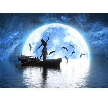 Fotomural fantasía bailarina bajo la luz de la luna - TenVinilo