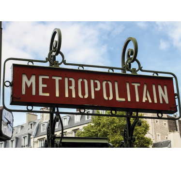 Pegatina París Foto de pared entrar del metro de parís - TenVinilo