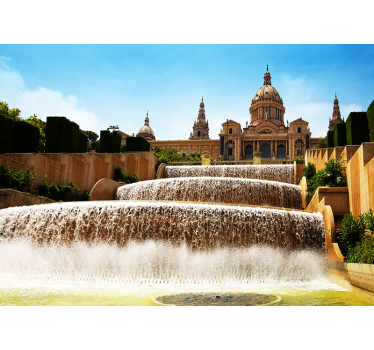 Fotomural ciudad fuente en barcelona - TenVinilo