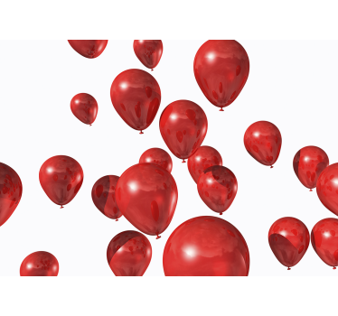 Fotomural de amor globos rojos festivos - TenVinilo