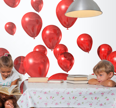 Fotomural de amor globos rojos festivos - TenVinilo