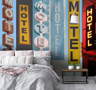 Fotomural de ciudades hotel signs - TenVinilo