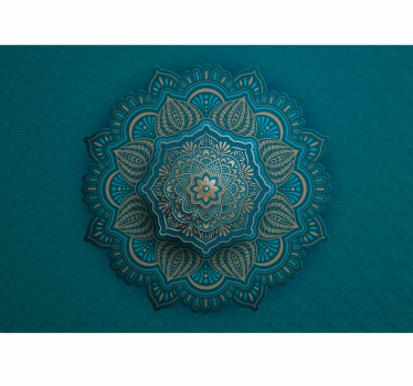 Fotomural de mandalas Mandala turquesa - TenVinilo