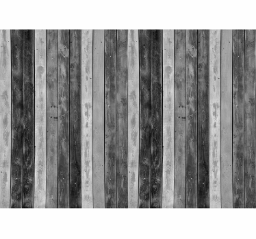 Fotomural imitación madera Tablones de madera gris rústico - TenVinilo