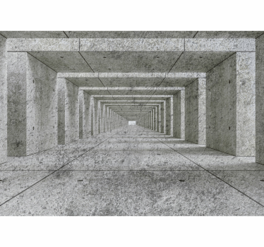 Foto mural 3d Túnel de hormigón 3d - TenVinilo
