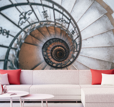 Foto mural 3d Escaleras de caracol 3d - TenVinilo