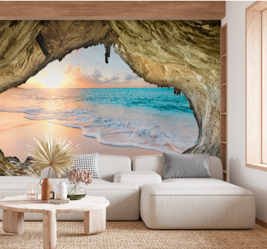 Papel pintado 3D vistas al mar - TenVinilo