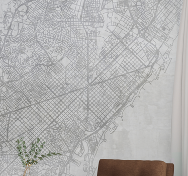 Foto mural Barcelona Mapa de la ciudad de barcelona - TenVinilo