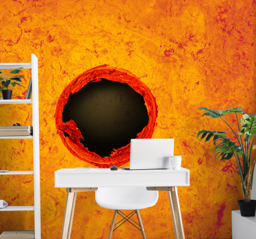 Fotomural 3D agujero en la pared - TenVinilo