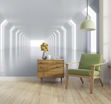 Papel pintado 3D pasillo infinito - TenVinilo