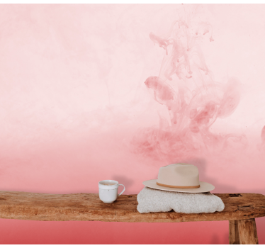 Fotomural abstracto densa nube rosa - TenVinilo