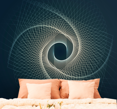 Fotomural abstracto patrón geométrico espiral - TenVinilo
