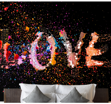 Fotomural amoroso Explosión de amor multicolor - TenVinilo