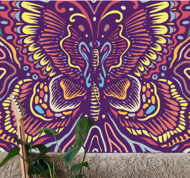 Fotomural animales arte de mariposas coloridas - TenVinilo