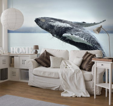 Fotomural animales ballena saltando - TenVinilo
