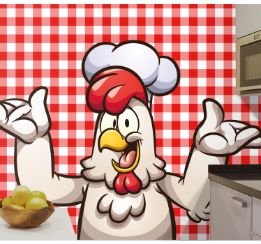 Fotomural animales chef pollo chef - TenVinilo