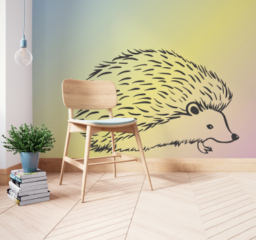 Fotomural animales diseño de erizo - TenVinilo