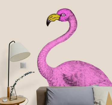 Fotomural animales elegancia flamenco rosa - TenVinilo