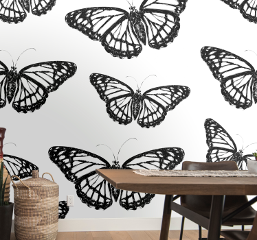 Fotomural animales elegantes mariposas negras - TenVinilo