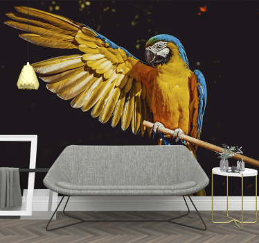Fotomural animales espectacular exhibición de loros - TenVinilo