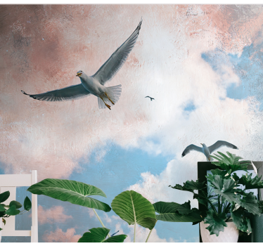 Fotomural animales gaviotas en vuelo - TenVinilo