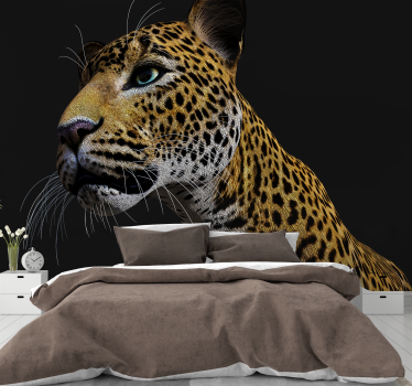 Fotomural animales leopardo acercamiento - TenVinilo