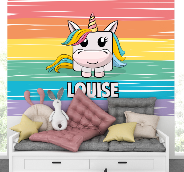 Fotomural animales lindo diseño de unicornio - TenVinilo
