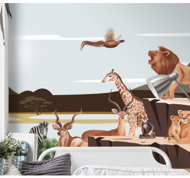 Fotomural animales majestuosa reunión de vida salvaje - TenVinilo