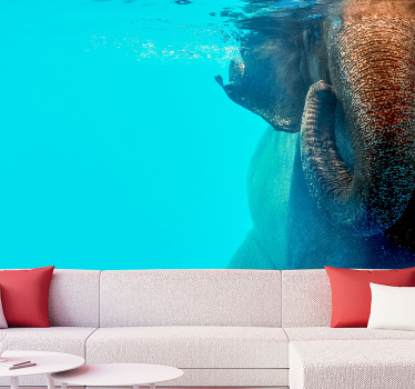 Fotomural animales majestuoso elefante submarino - TenVinilo