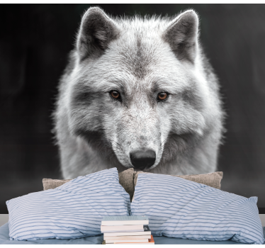 Fotomural animales majestuoso retrato de lobo - TenVinilo