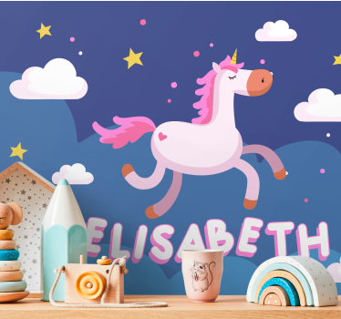 Fotomural animales paisaje de sueños de unicornios - TenVinilo