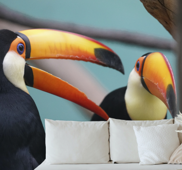 Fotomural animales pareja de tucanes - TenVinilo