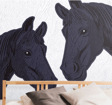 Fotomural animales perfil de caballos elegantes - TenVinilo