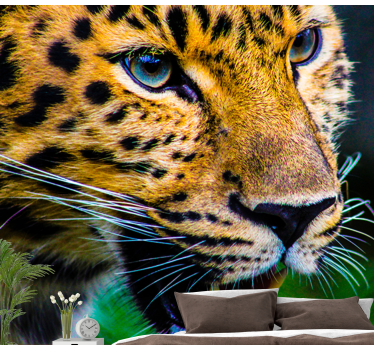 Fotomural animales primer plano de leopardo - TenVinilo