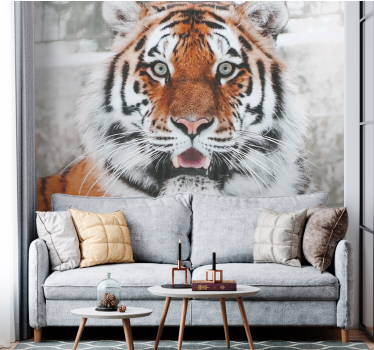 Fotomural animales representación del tigre regal - TenVinilo