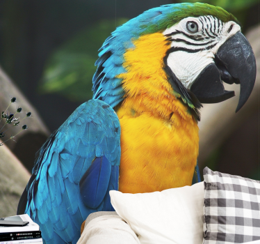 Fotomural animales retrato de guacamayo - TenVinilo