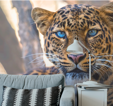 Fotomural animales retrato de leopardo ampliado - TenVinilo