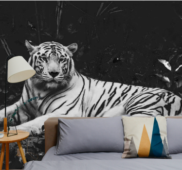 Fotomural animales tigre blanco noble - TenVinilo