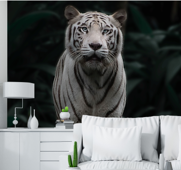 Fotomural animales tigre blanco regal - TenVinilo