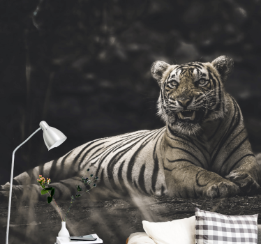 Fotomural animales tigre majestuoso en postura - TenVinilo