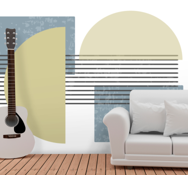 Fotomural arte disposición de formas geométricas - TenVinilo