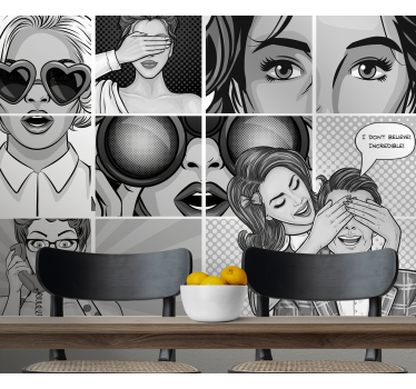 Fotomural arte expresiones de pop art - TenVinilo