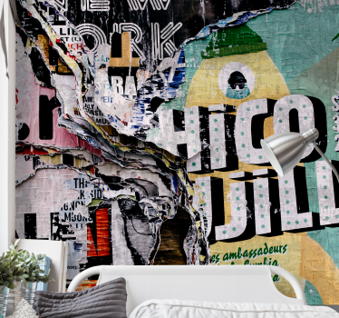 Fotomural arte urbano collage callejero - TenVinilo