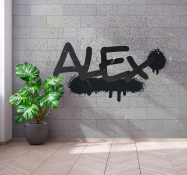 Fotomural arte urbano escritura de grafiti personalizada - TenVinilo