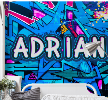 Fotomural arte urbano estilo graffiti personalizable - TenVinilo