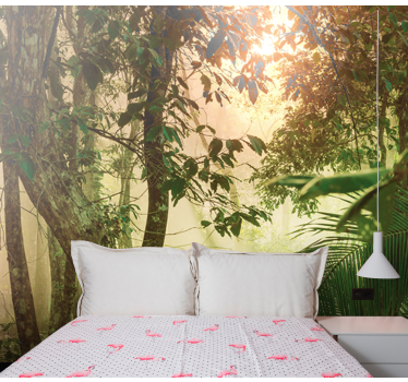 Papel pintado dormitorio paisaje bosque amazónico - TenVinilo