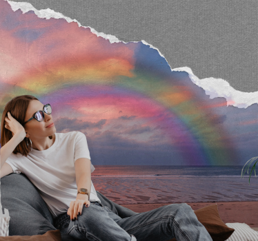 Fotomural cielo arco iris vibrante - TenVinilo
