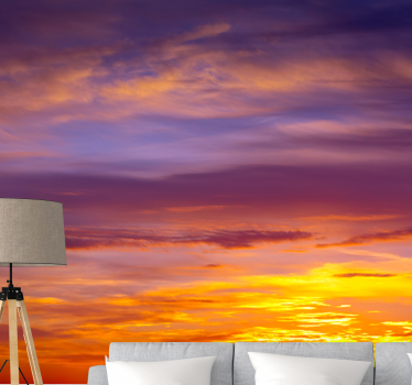Fotomural cielo vista majestuosa del atardecer - TenVinilo