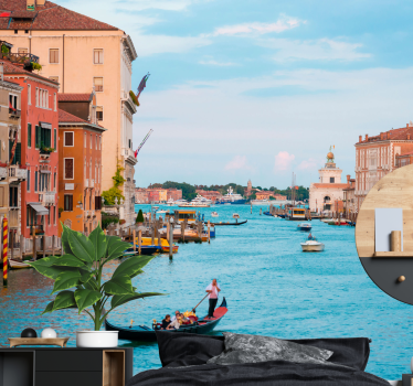 Fotomural ciudad escena de góndola en venecia - TenVinilo